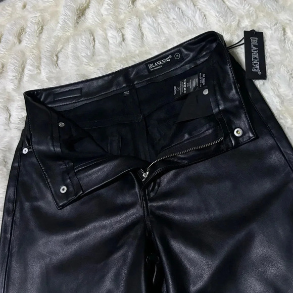 NWT BLANKNYC Women’s Franklin Leather High Rise Wide Leg Pants - Picture 7 of 13